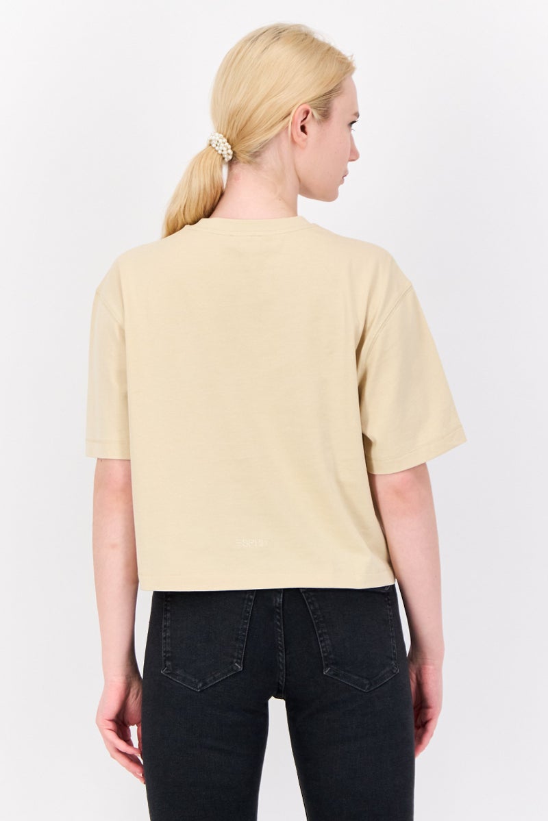 ESPRIT تي شيرت قصير بأكمام قصيرة وطبعة جرافيك للنساء، بألوان متعددة - Image 2